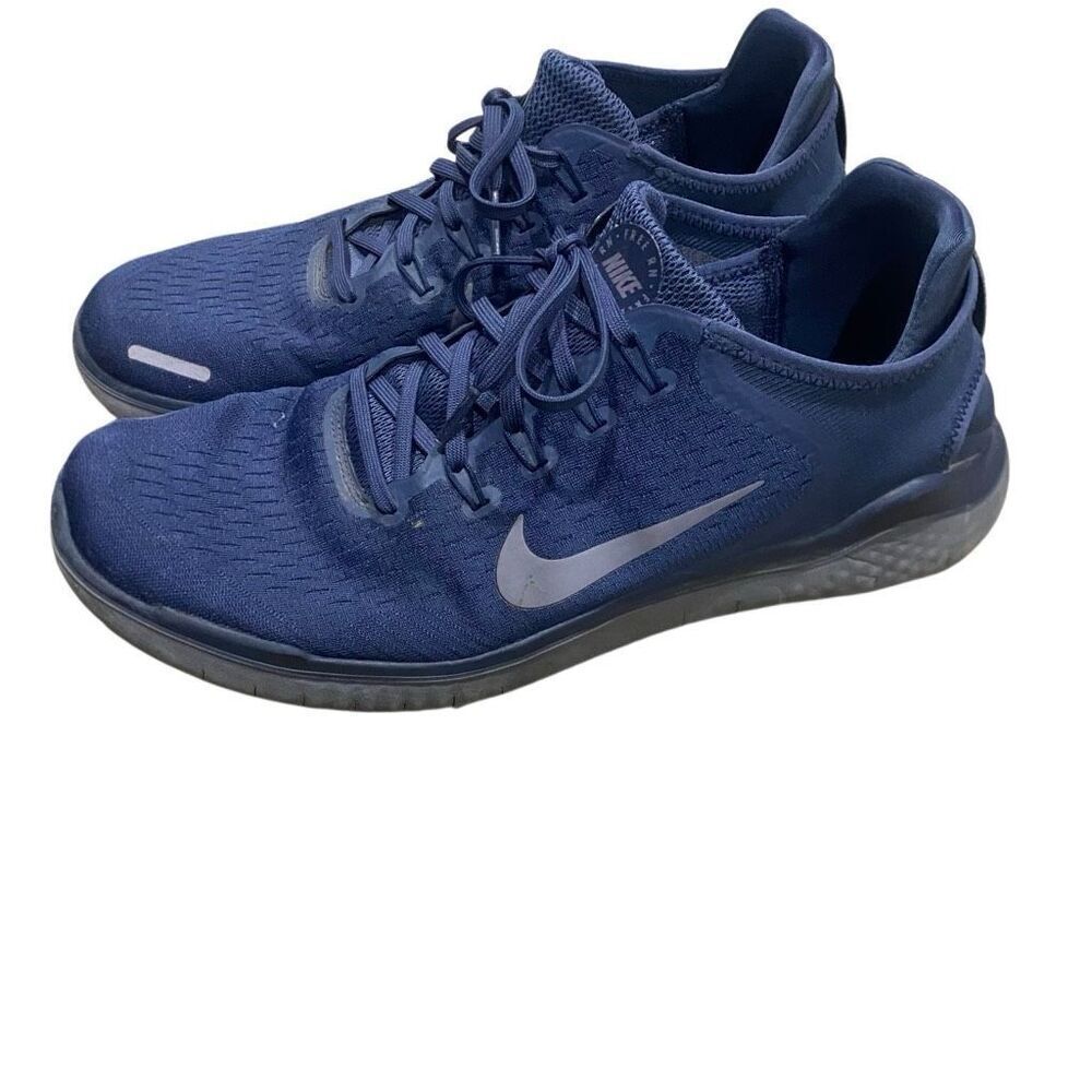 Nike Free Thunder Blue Gunsmoke size 11.5 942836-401 gym shoes flaws see photos